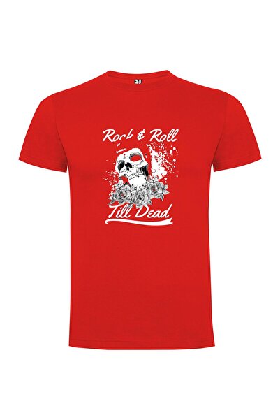 iLovePrints Skull Rock 'n Roses Tshirt