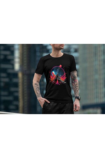 iLovePrints Futuristic Space City Tshirt