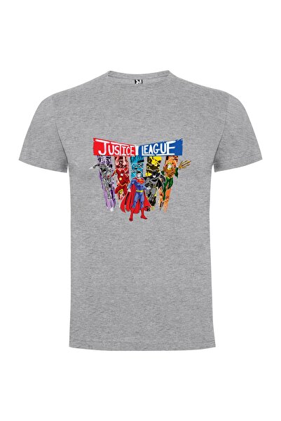 iLovePrints Striped Heroes United: Justice-League Style Tshirt