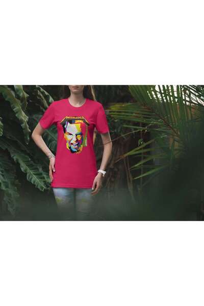 iLovePrints Colorful Metallica Illustration Tshirt