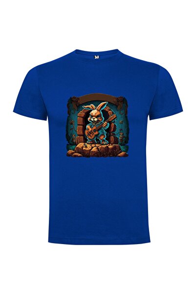 iLovePrints Guitar Bunny Rockstar Tshirt