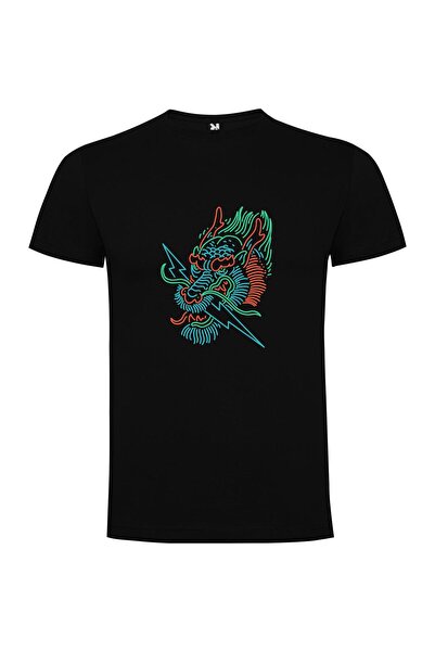 iLovePrints Neon Dragon Artistry Tshirt