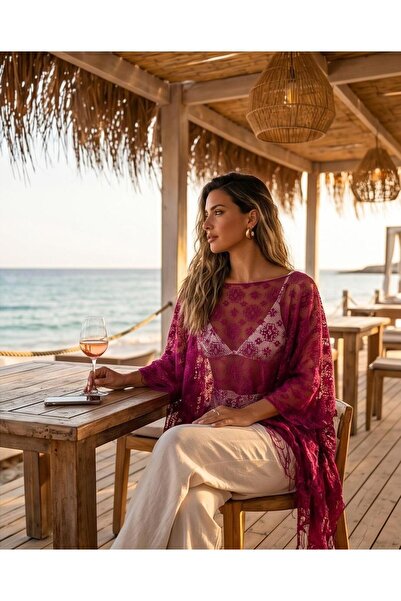 Trend Kapında Bohemian Style Tassel Detailed Pareo - Mini Beach Dress