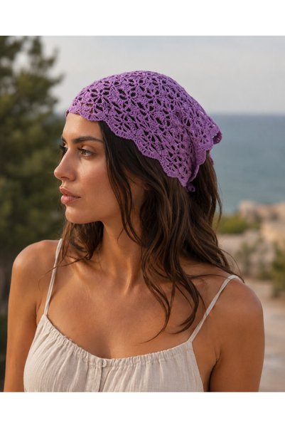 Talinhandmade Organic Thread Knitted Multi-Purpose Bandana Bustier – Tie-Up C...