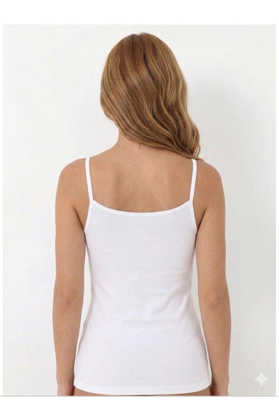 Derucce White Women's Bamboo Athlete Top with Thick String Straps Soft and Flexible