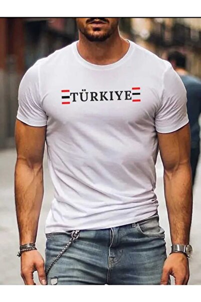 JENOLAN Ανδρικό μπλουζάκι με στάμπα Τουρκίας Oversize Casual Boyfriend