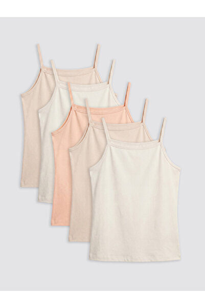 LC Waikiki Esvab • Modern & Distinctive Girls' Tank Top with Straps, Pack of 5