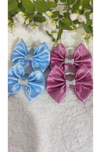 Çiğdem Tuhafiye Satin Double Children's Buckle 2 Pairs