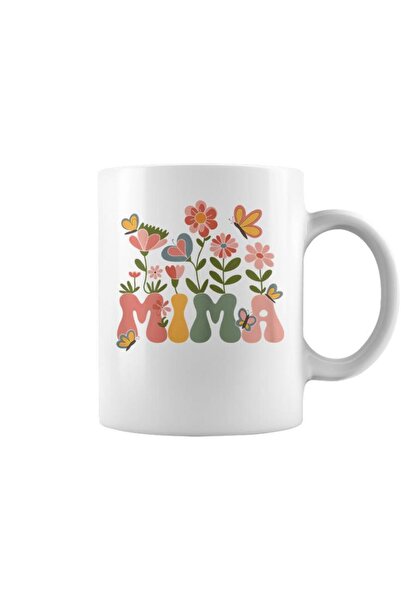 NASAQ Mima Grandma Wildflower Retro Groovy Floral Mima Coffee Mug