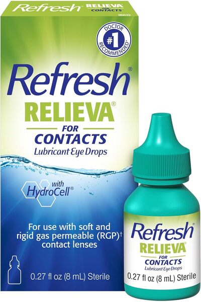 Refresh قطرات العين المرطبة ريليفا، 0.27 أونصة سائلة معقمة
