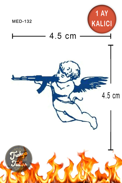 Trakya Tattoo 1 Ay Kalıcı Dövme Minimal Keleşli Melek Geçici Dövme