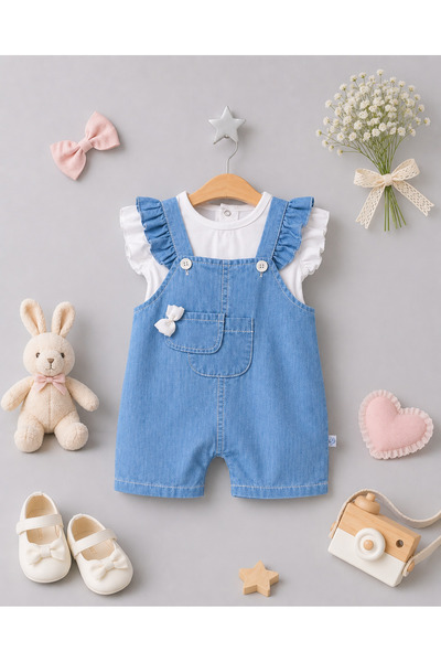 Jolly Ley Bebe Cepli Kot Salopet Takım