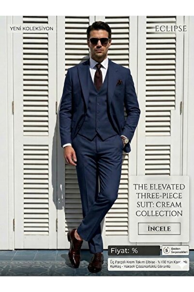 Ars Magic Box Men's 7-Color Micro-Textured 3-Piece Suit - Timeless Elegance &...