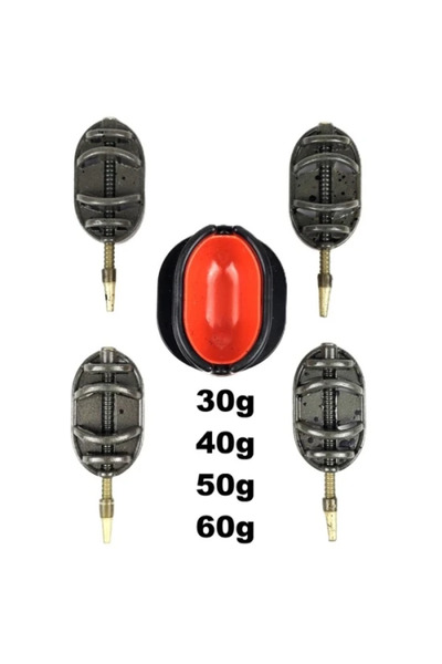 ROBINHAN Set de 4 Method Feeders si Matrita 30-40-50-60gr