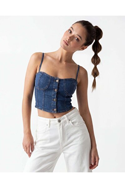 CKM MODA Balne kot bustier blue