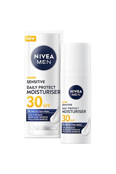 NIVEA МЕН Сензитив SPF 30 хидратиращ крем за лице, 50 мл