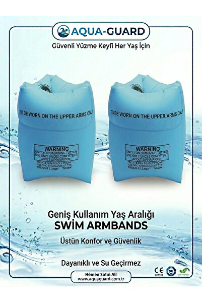 ASLANKAR Her bedene uygun 2 boğumlu şişme deniz ve havuz yüzme kolluğu çocuk ...
