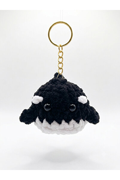 EL İŞİ Küçük Dev: Amigurumi Katil Balina Peluş Anahtarlık
