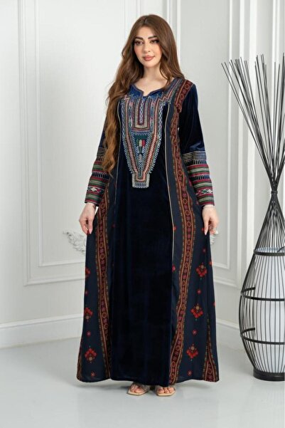 riva fashion Traditional Velvet Jalabiya Luxurious Areej