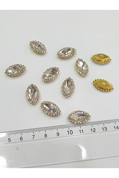 CRYSTALSHOP Cu pietre pe margine - Crystal Mekik S 12*20mm (50 BUC.)