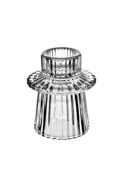 MONDEX Suport lumânare din sticlă PATRICIA Clasic 6 x 6 x 7 cm Transparent 1 ...