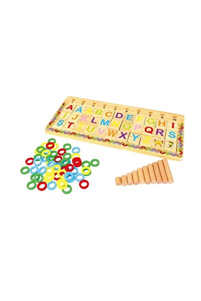 OEM Puzzle educativ din lemn cu alfabet și numere 41,5 x 19 cm