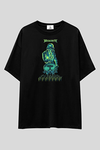 UmbraWear Tricou cu imprimeu Megadeth |   Tricou unisex, 100% bumbac, negru, ...