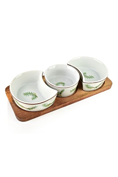 MONDEX Platou de servire din lemn de salcâm Allesken Modern Kitchen 26.5x11x1...
