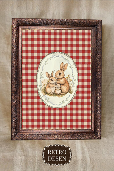 Retro Çerçeveli Vintage Çocuk Odası Tablosu, Bebek Odası Tablosu, Çocuk Odası...