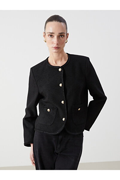 LC Waikiki I Zero Roba Collar Women's Tweed Jacket from Freezen Store