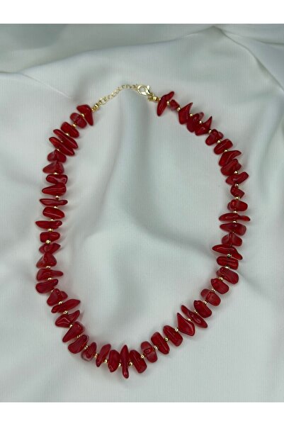 Goldensisters Jewelry Kırmızı taşlı kolye