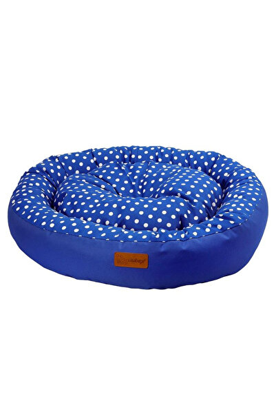 4Dog Deluxe CozyPaws Πολυτελές Στρογγυλό Κρεβάτι Κατοικίδιων, Μπλε, 65x15 εκ.