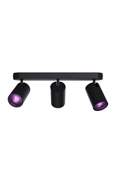Calex Spot de tavan inteligent negru GU10, rotativ în 3 direcții, compatibil ...