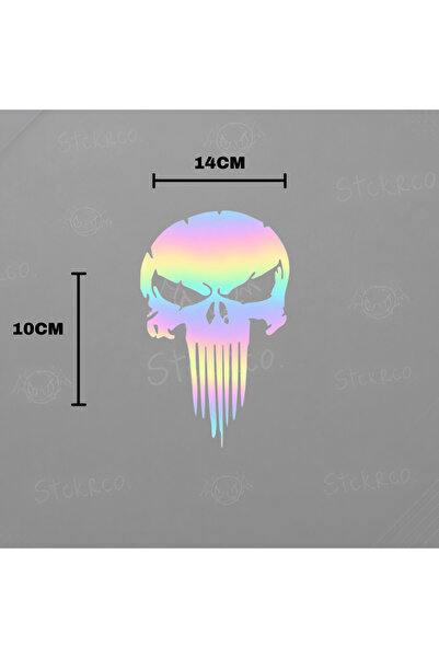 STCKRCO Motor-Araba-Kask İçin Punisher Kuru Kafa Sticker Etiket 1 adet