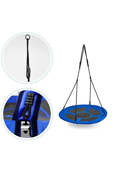 Ecotoys Leagăn tip cuib, 150 kg, 100 cm, reglabil, albastru KID066811
