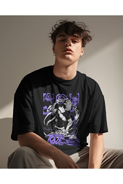 Toji Fushiguro-Jujutsu Kaisen Anime Baskılı Oversize T-shirt