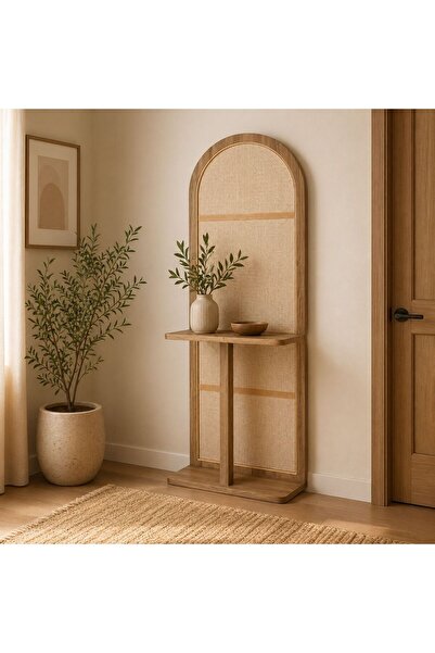 Icon Contemporary Arched Organizer Stand with Resin Board and Wood Frame in D...