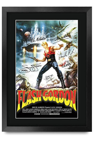 HWC Trading Flash Gordon 1980 Gifts Printed Poster Signed Autograph Picture f...