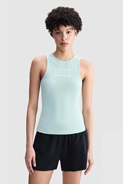 ecko unltd. Ecko Red Melody Slim Fit Crew Neck Printed Women's Green Tank Top