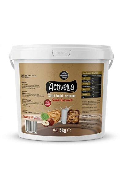 Activella Parçacıklı Sütlü Fındık Ezmesi %30 5 Kg