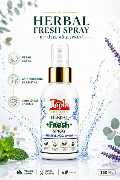 TİJDA HERBAL FRESH SPRAY 150 ML BİTKİSEL AĞIZ SPREYİ
