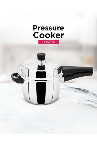 DELCASA 3Liters Stainless Steel Pressure Cooker silver