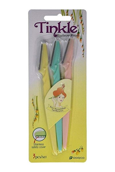 Tinkle 3 قطع من أدوات إزالة شعر الحواجب أو الوجه، شفرات حلاقة آمنة، أداة تشذي...