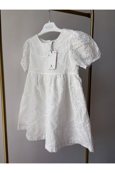 bebeğim butik Fisto Girl Child White Dress