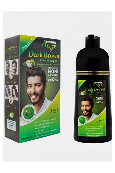 Salon Choice Shampoo for Dark Brown Hair, Suitable for Men and Women, 400 ml