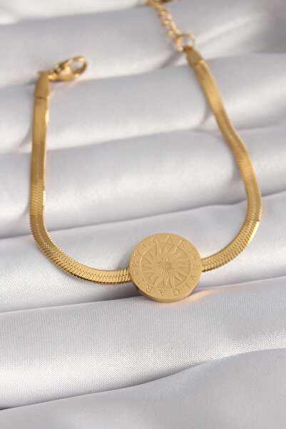 OGHAMAY 316L Steel Gold Color Italian Chain Model Embroidered Medallion Figur...