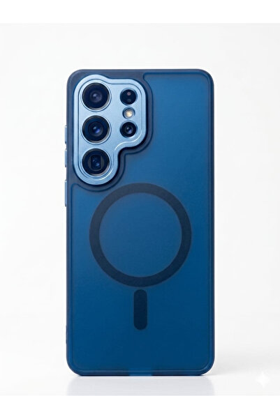 Samsung Премиум матов тъмносин калъф с MagSafe за Galaxy S25 Ultra – Пълна за...