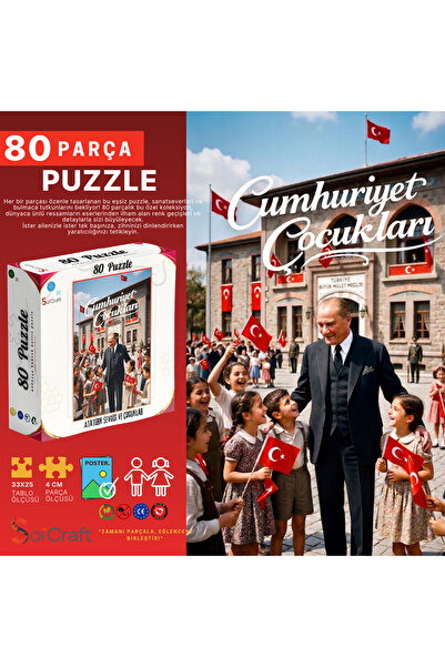 Soi Craft 80 Parça Atatürk Sevgisi ve Çocuklar #1128