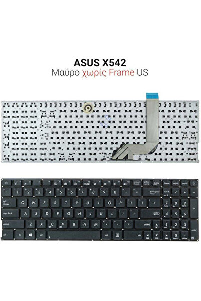 ASUS Πληκτρολόγιο φορητού υπολογιστή για X542 χωρίς πλαίσιο και αγγλική (US) ...