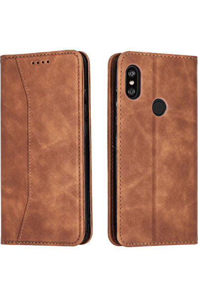 Other Bodycell PU Leather Book Synthetic Leather Brown (Redmi Note 6 Pro) Cod...